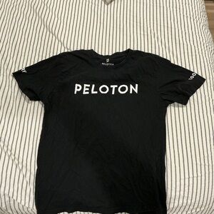 Peloton Black Tee with White Logo